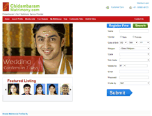 Tablet Screenshot of chidambarammatrimony.com